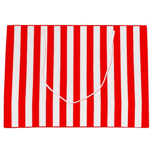 Rood-wit gestreept groot cadeauzakje (Voorkant)