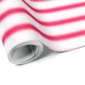 Rood Wit Gestreept Klassiek Kerst Nostalgisch Cadeaupapier (Rol Hoek)