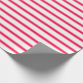 Rood Wit Gestreept Klassiek Kerst Nostalgisch Cadeaupapier (Hoek)