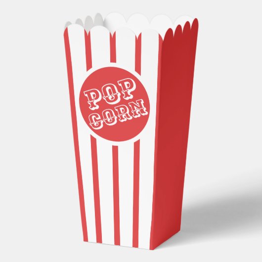 Rood & Wit Gestreepte Film Popcorn Bedankdoosjes (Achterkant)