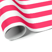 Rood Wit Gestreepte Kerst Classic Sjabloon Cadeaupapier (Rol Hoek)