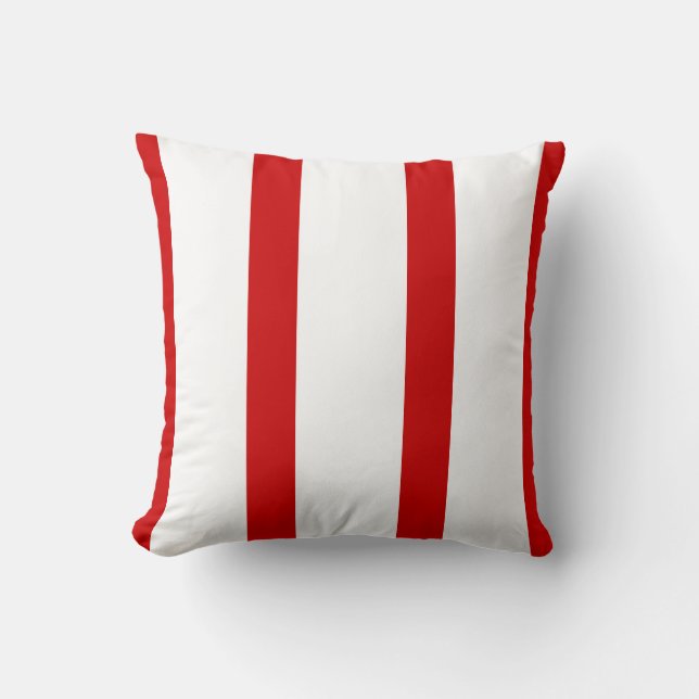 Rood-wit gestreepte kussen (Voorkant)