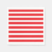Rood & Wit Gestreepte Papieren servetten (Voorkant)
