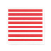 Rood & Wit Gestreepte Papieren servetten
