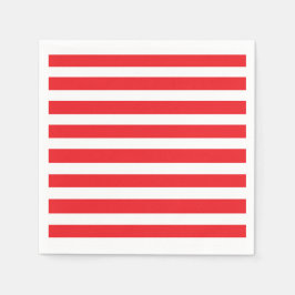 Rood & Wit Gestreepte Papieren servetten