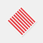 Rood & Wit Gestreepte Papieren servetten (Hoek)