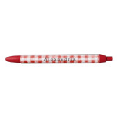 Rood Wit Gestreepte Plaid  Zwarte Inkt Pen (Voorkant)