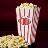 Rood & Wit Gestreepte Verse Film Popcorn Bedankdoosjes