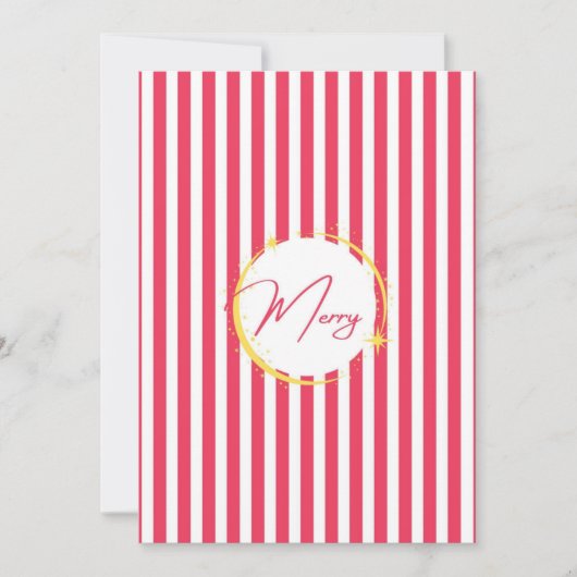 Rood & Wit Gestreepte Vrolijke Vakantie (Voorkant)