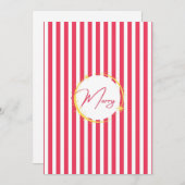 Rood & Wit Gestreepte Vrolijke Vakantie (Voorkant / Achterkant)