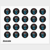 Rood wit gevolg ronde sticker (Vel)