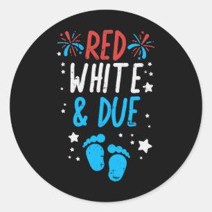 Rood wit gevolg ronde sticker