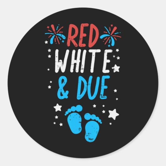 Rood wit gevolg ronde sticker (Voorkant)