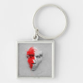 Rood wit gezicht sleutelhanger (Voorkant)