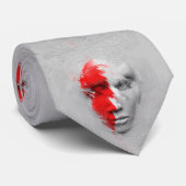 Rood wit gezicht stropdas (Opgerold)