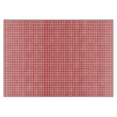Rood-Wit Gingham-11 x 8 GLASS CUTTING BOARD Snijplank (Voorkant)