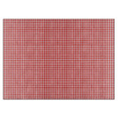 Rood-Wit Gingham-15 x 11 GLASS CUTTING BOARD Snijplank (Voorkant)