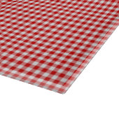 Rood-Wit Gingham-15 x 11 GLASS CUTTING BOARD Snijplank (Hoek)