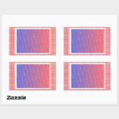 Rood Wit Gingham Patroon Foto Template Sticker (Vel)