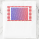 Rood Wit Gingham Patroon Foto Template Sticker (Tas)