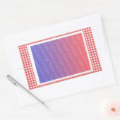 Rood Wit Gingham Patroon Foto Template Sticker (Envelop)