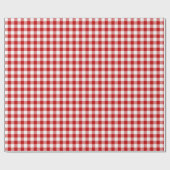 Rood wit Gingham patroon verpakkingspapier Cadeaupapier (Vlak)
