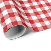 Rood wit Gingham patroon verpakkingspapier Cadeaupapier (Rol Hoek)