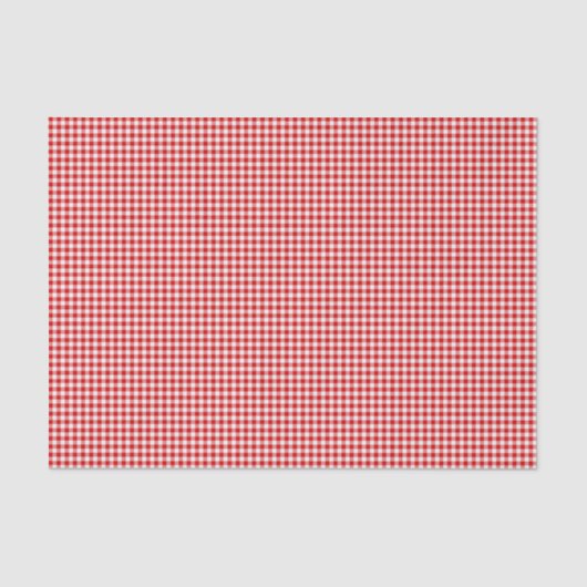 Rood-wit Gingham-TISSUE WRAPPINGPAPIER Tissuepapier (Voorkant)