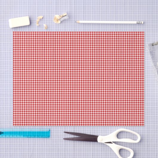 Rood-wit Gingham-TISSUE WRAPPINGPAPIER Tissuepapier (Craft)