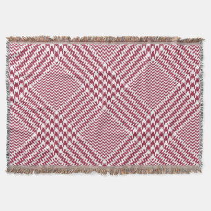 Rood wit Glen Plaked: Tweed Tartan Deken