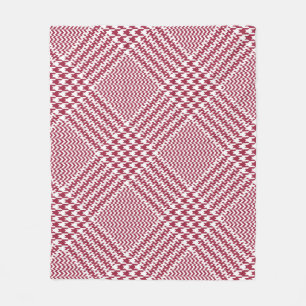 Rood wit Glen Plaked: Tweed Tartan Fleece Deken