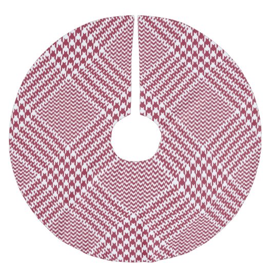 Rood wit Glen Plaked: Tweed Tartan Kerstboom Rok (Voorkant)