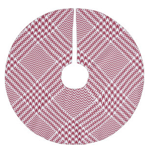 Rood wit Glen Plaked: Tweed Tartan Kerstboom Rok