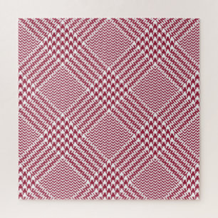 Rood wit Glen Plaked: Tweed Tartan Legpuzzel