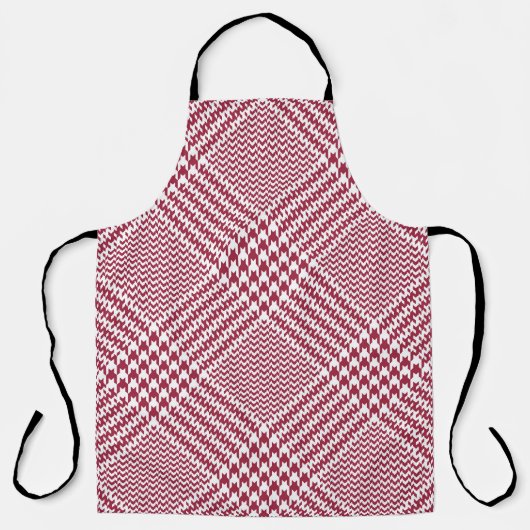 Rood wit Glen Plaked: Tweed Tartan Schort (Voorkant)