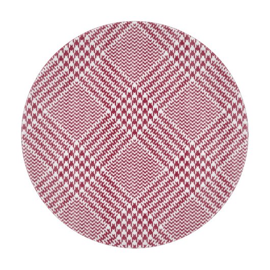 Rood wit Glen Plaked: Tweed Tartan Snijplank (Voorkant)