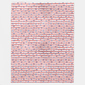 Rood Wit Glitter Blauwe Sterren Strepen Fleece Deken (Voorkant)