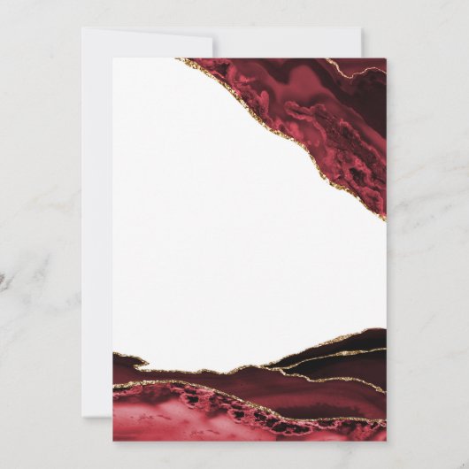 Rood wit goud agaat 30e verjaardag kaart (Achterkant)