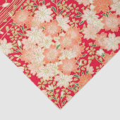 Rood Wit Goud Japans Kimono Bloemen Decoupage Tissuepapier (Detail)