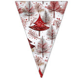 Rood Wit Goud Kerst Patronen ID1009 Vlaggetjes (Derde vlag)