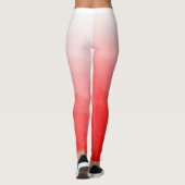 Rood Wit Gradiënt Geometrisch Mesh Patroon Leggings (Achterkant)