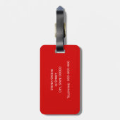 Rood Wit Grieks Zeer belangrijk Rand Lijst Initiaa Bagagelabel (Achterkant verticaal)