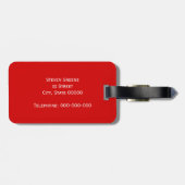 Rood Wit Grieks Zeer belangrijk Rand Lijst Initiaa Bagagelabel (Achterkant horizontaal)