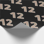 Rood, Wit, Groen "12" 12e Activiteit op Eerste Ker Cadeaupapier (Hoek)