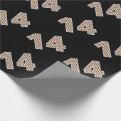 Rood, Wit, Groen "14" 14e Gebeurtenis op Kerstdag Cadeaupapier (Hoek)