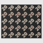 Rood, wit, groen "20" 20e evenement op kerstdag cadeaupapier (Vlak)