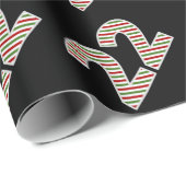 Rood, wit, groen "22" 22e evenement op kerstdag cadeaupapier (Rol Hoek)