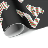 Rood, Wit, Groen "24" 24e Evenement op Kerstdag Cadeaupapier (Rol Hoek)