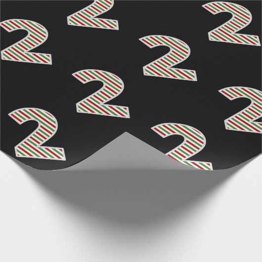 Rood, Wit, Groen "2" 2e Evenement op Kerstdag Cadeaupapier (Hoek)