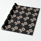 Rood, Wit, Groen "30" 30ste verjaardag op kerstdag Cadeaupapier (Uitgerold)